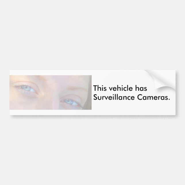 Vehicle Surveillance cameras Bumper Sticker (Front)