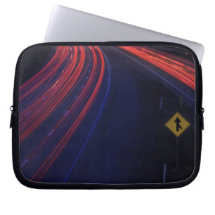 Vehicle Traffic Tail Light Trails Laptop Sleeve