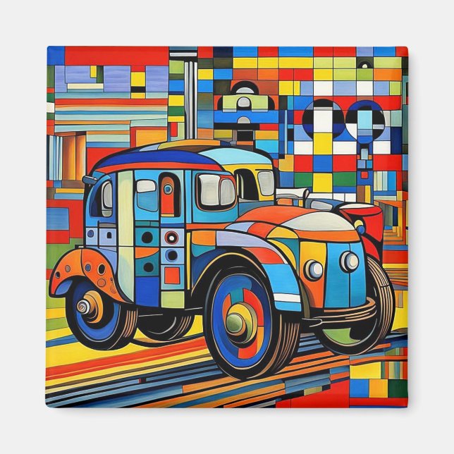 Vehicles on wheels 3 magnet (Front)