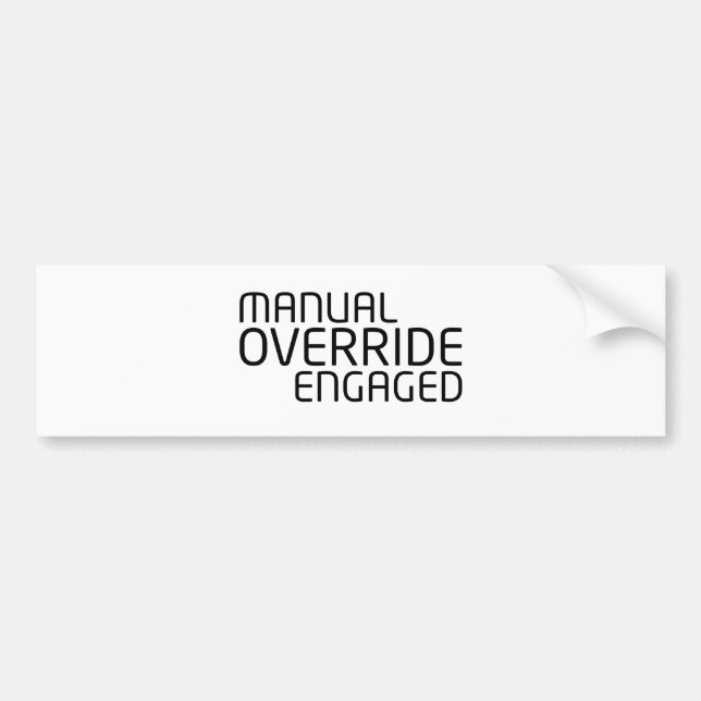 Vehicular Command Minmalist Bumper Sticker (Front)