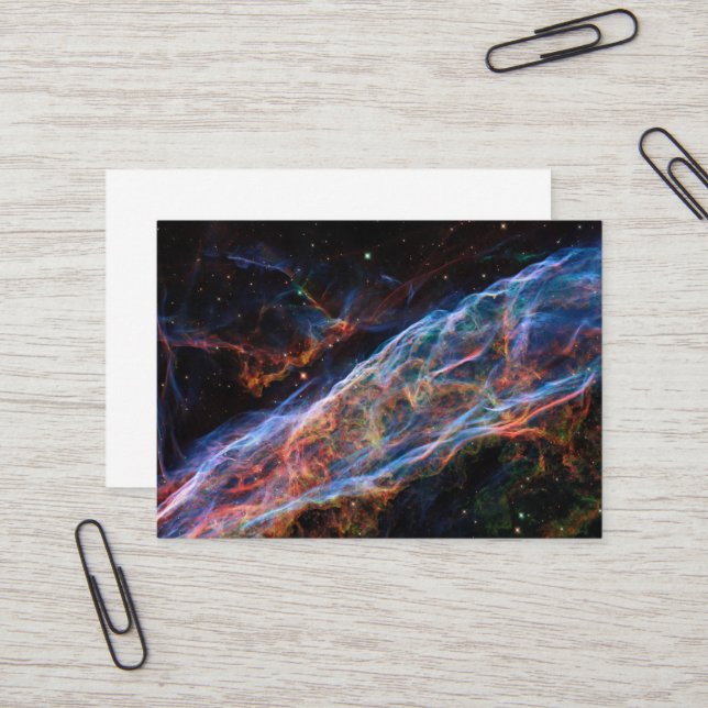 Veil Nebula Supernova Remnants Hubble Telescope Business Card (Front/Back In Situ)