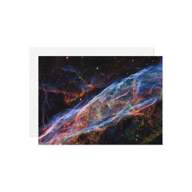 Veil Nebula Supernova Remnants Hubble Telescope Invitation (Front/Back In Situ)