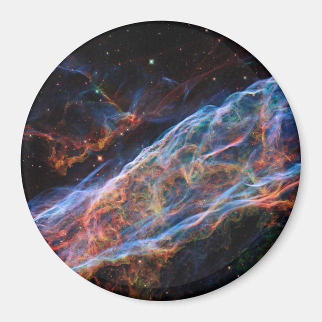 Veil Nebula Supernova Remnants Hubble Telescope Magnet (Front)