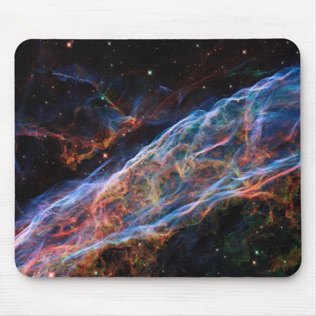 Veil Nebula Supernova Remnants Hubble Telescope Mouse Pad (Front)