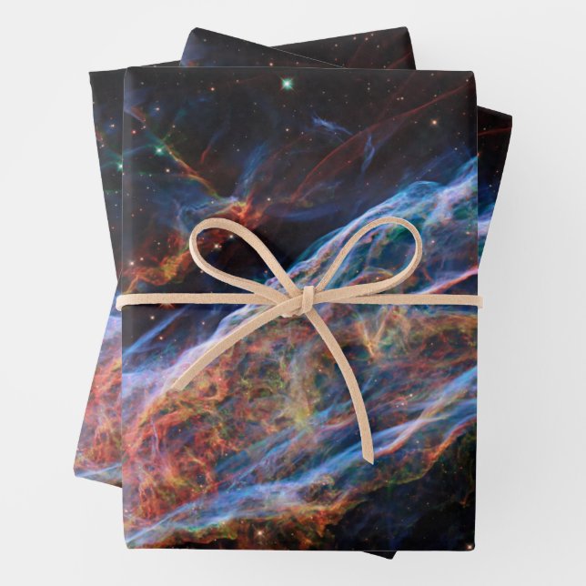 Veil Nebula Supernova Remnants Hubble Telescope Wrapping Paper Sheet (In situ)