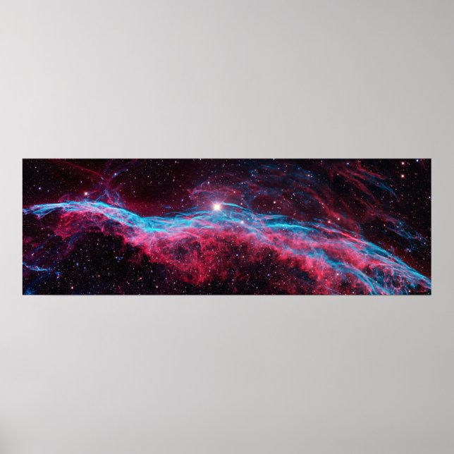 Veil Nebula, Witch's Broom, Astronomy Print, Space Poster (Front)