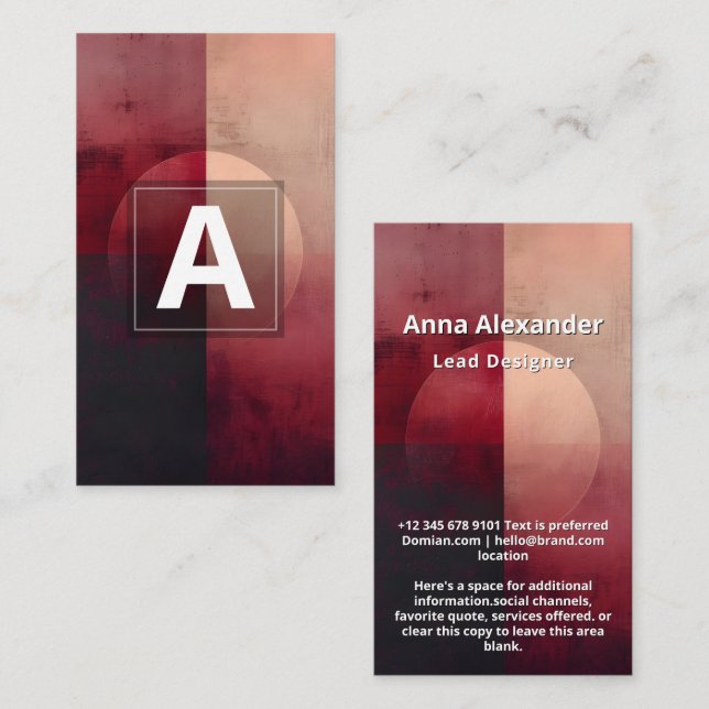 Veil of Division | Minimal Design  Business Card (Front/Back)