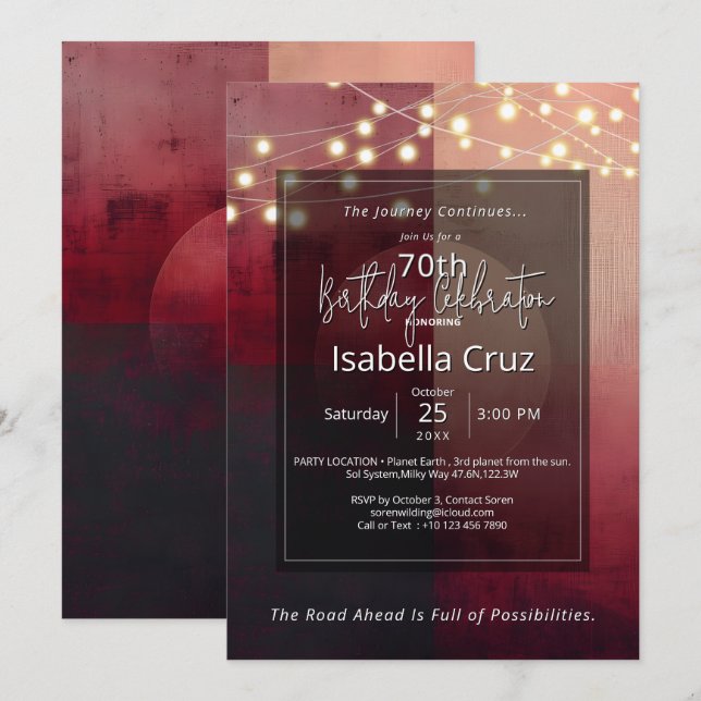 Veil of Division | Minimal Design Invitation (Front/Back)