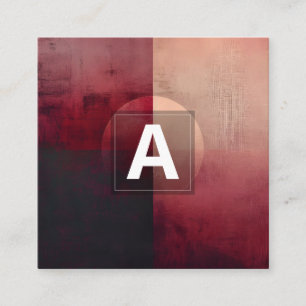 Veil of Division Minimal Design Square Business Card