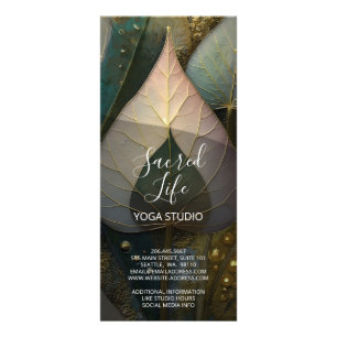 Veil of Leaves botanical Design Rack Card