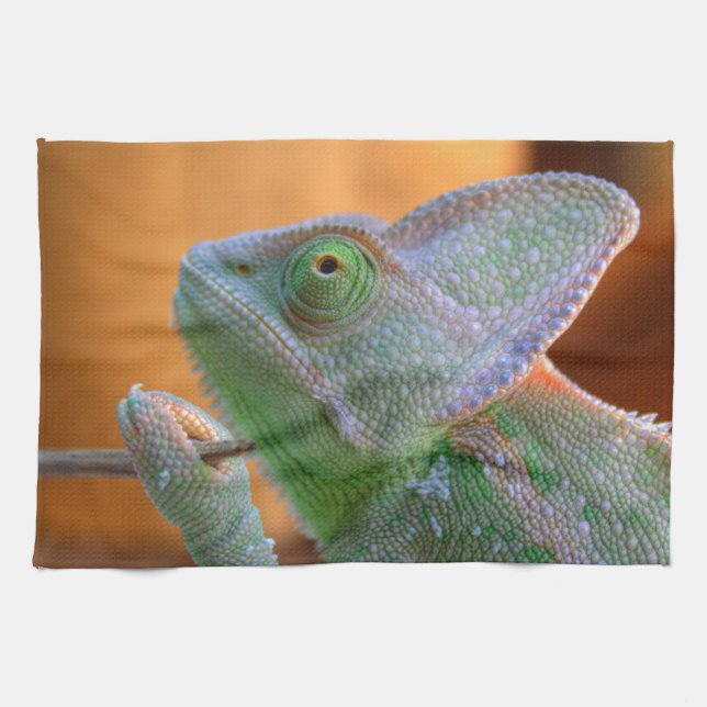 Veiled Chameleon Tea Towel (Horizontal)