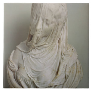 Veiled Girl (marble) Ceramic Tile