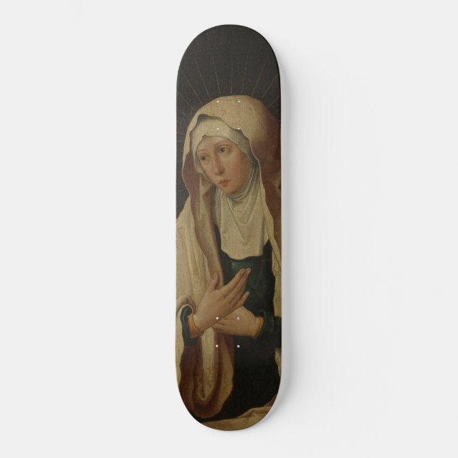Veiled Virgin Mary (by Lucas van Leyden) Skateboard (Front)