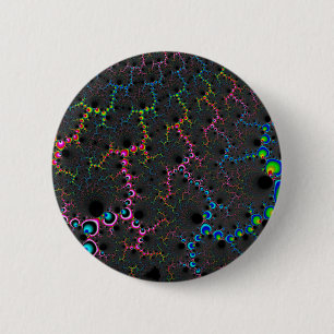 Veins - Fractal Art 6 Cm Round Badge