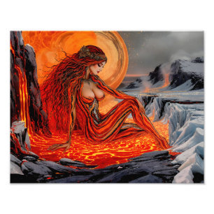 “Veins of the Volcano” – Volcanic Woman Portrait Photo Print