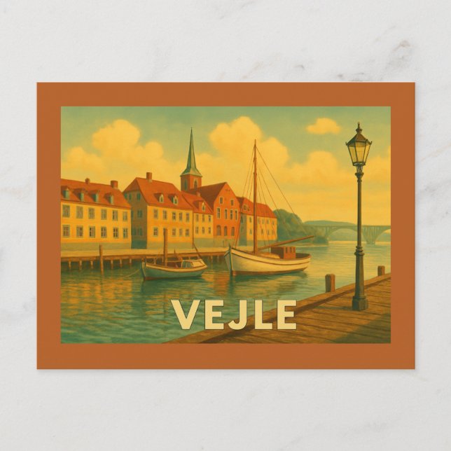 Vejle Denmark Bridge Postcard (Front)