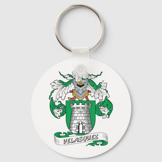 Velasquez Family Crest Key Ring (Front)
