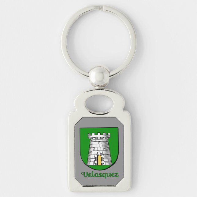 Velasquez Historical Shield Key Ring (Front)