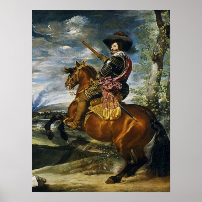 Velázquez - Equestrian Gaspar De Guzmán Olivares Poster (Front)