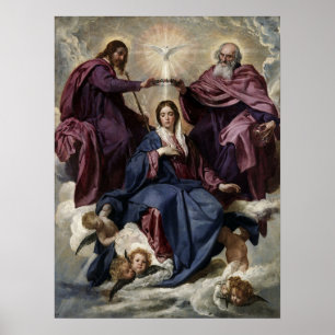 Velázquez - The Coronation Of Our Lady 1635 Poster