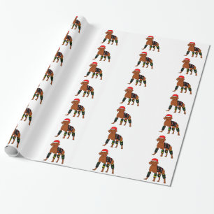 Velcro Christmas Vizsla Wrapping Paper