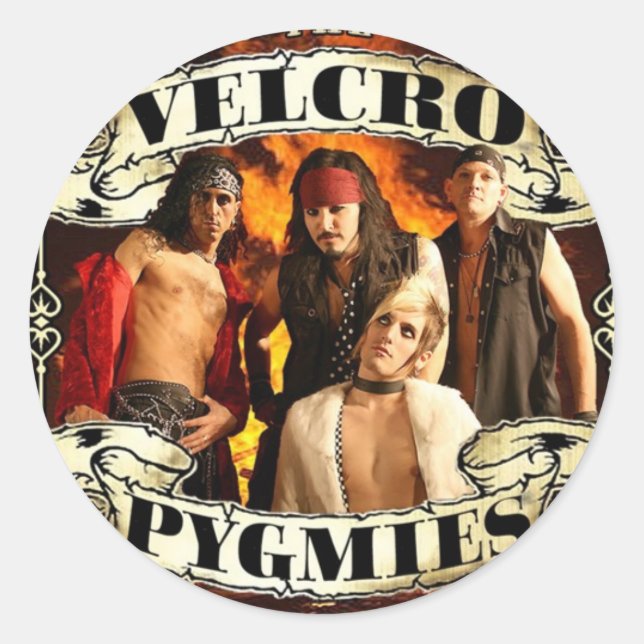 Velcro Pygmies Classic Round Sticker (Front)