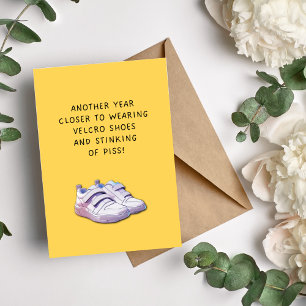 Velcro Shoes Funny Birthday Card