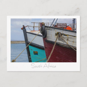 Velddrif West Coast Harbour Boats South Africa SA Postcard