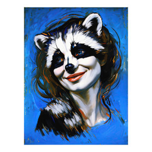 “Velka Teyani” Whispering Racoon Trickster Photo Print