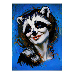 “Velka Teyani” Whispering Racoon Trickster Poster