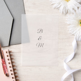Vellum Cover Sheets Invitations
