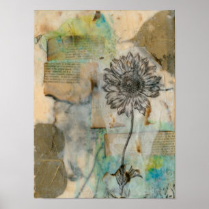 Vellum Floral I Poster