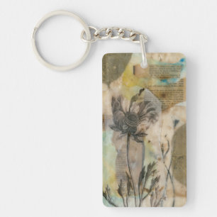Vellum Floral II Key Ring