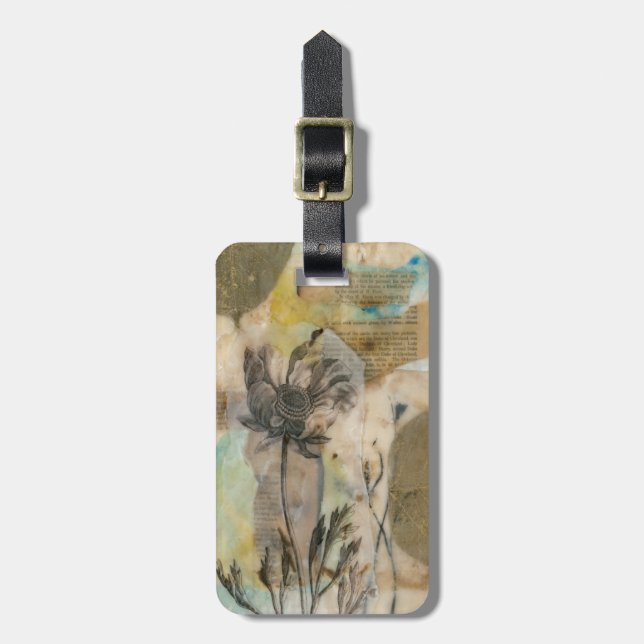 Vellum Floral II Luggage Tag (Front Vertical)