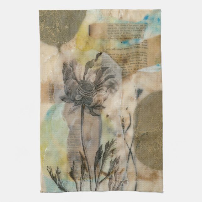 Vellum Floral II Tea Towel (Vertical)