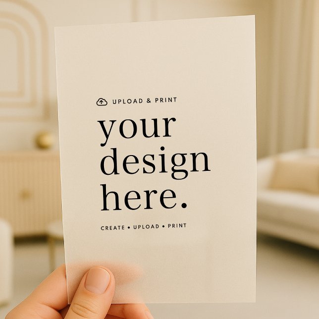 Vellum Invitation Your Design Upload 5" x 7" (Creator Uploaded)