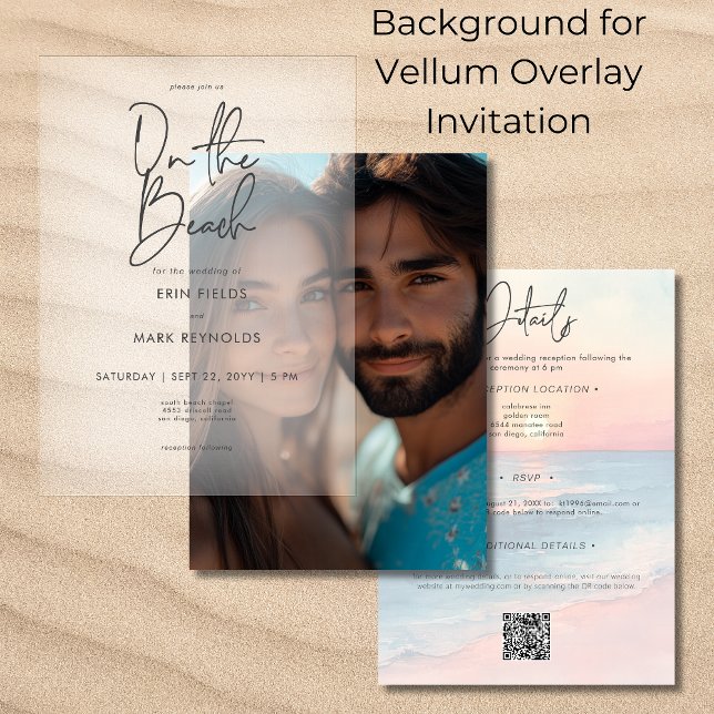 Vellum Photo Background Wedding Invitation (Creator Uploaded)
