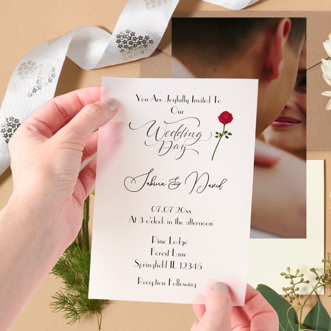 Vellum Rose Vellum Invitations (Creator Uploaded)