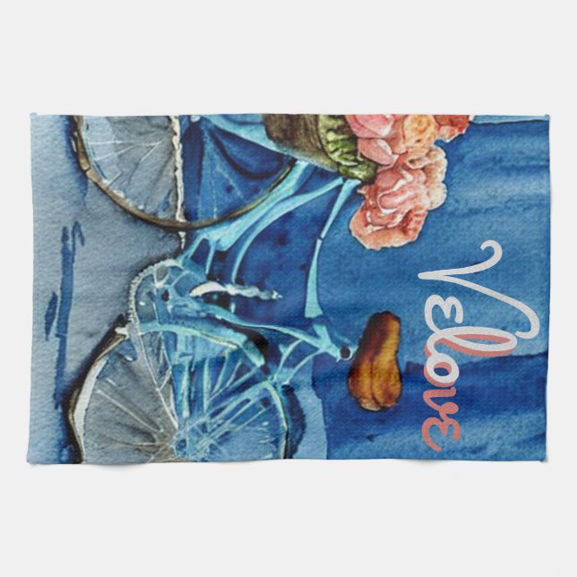 Velo Love Cycling Tea Towel (Horizontal)