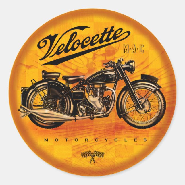 velocette Motorcycles Classic Round Sticker (Front)
