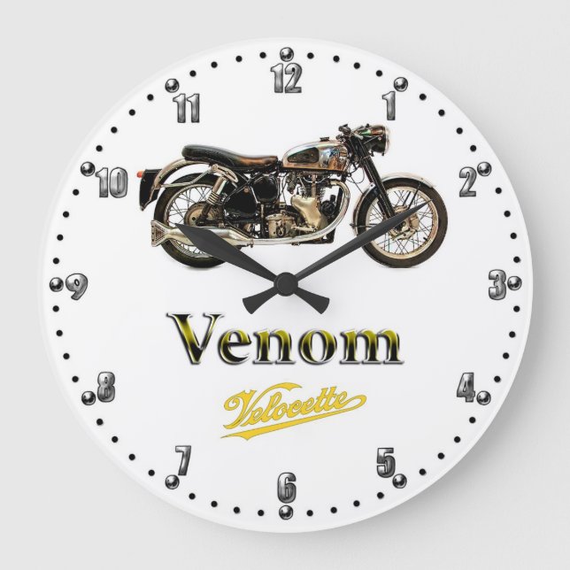 Velocette Venom Motorcycle Quartz Wall Clock (Front)