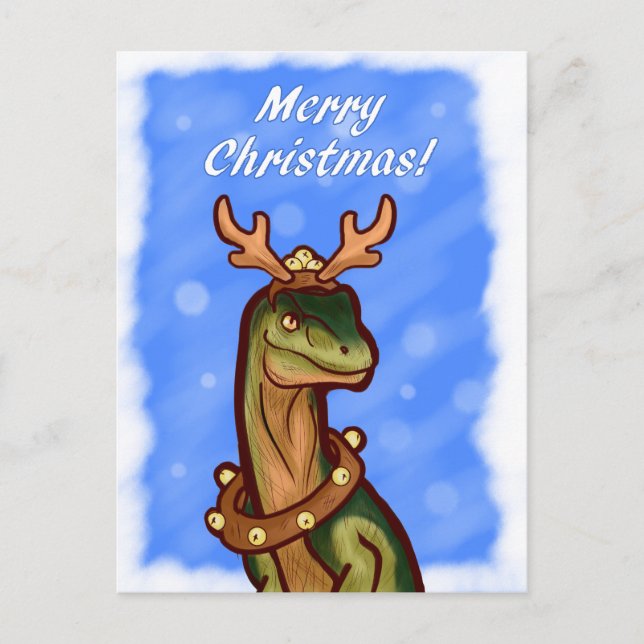 Veloci-reindeer Postcard (Front)