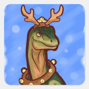 Veloci-reindeer Square Sticker