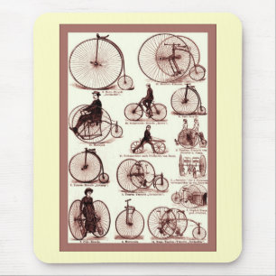 Velocipedes ~ Vintage Advertising Poster Mouse Pad
