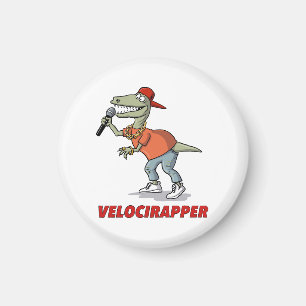 'Velocirapper' Tee Shirt. Magnet
