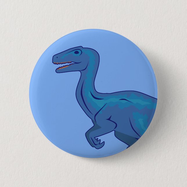 Velociraptor 6 Cm Round Badge (Front)