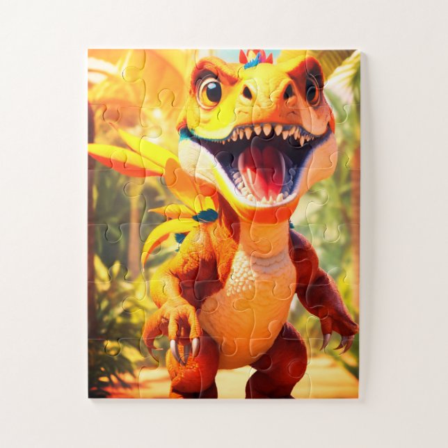 Velociraptor Dinosaur 30 Large Pieces  Jigsaw Puzzle (Vertical)