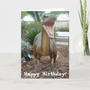 Velociraptor Dinosaur Greetings Card