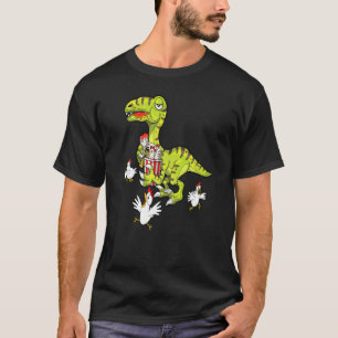 Velociraptor Dinosaurs Love Fried Chicken T-Shirt