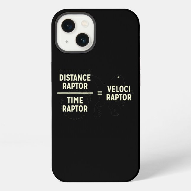 Velociraptor Distanceraptor Timeraptor Dinosaur Ma iPhone Case (Back)